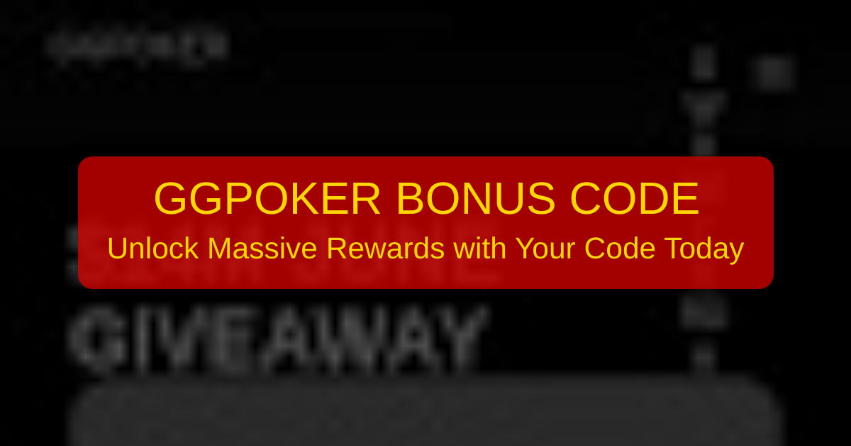 GGPoker Bonus Code Information and Current Offers